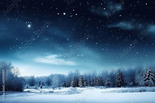 winter landscape background with snow