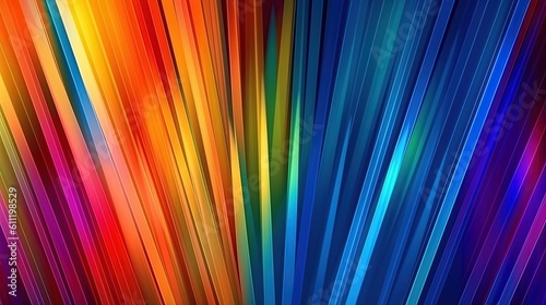 1117. Rainbow Spectrum Line Abstract Geometric Background. Generative AI