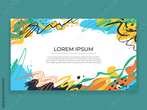 Abstract business card template. Modern corporate stationery id layout with contemporary art