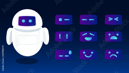 Cyborg bot robot artificial intelligence chat face emotion feeling expression character