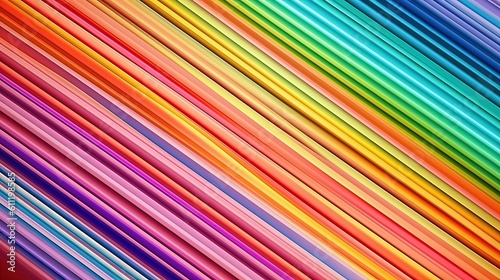 1121. Rainbow Stripes Line Abstract Geometric Background. Generative AI