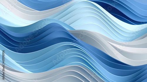 1173. Sky Blue and Ash Gray Digital Wave Background. Generative AI © hamzahalderad