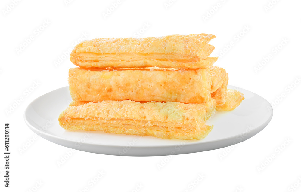 Pie or bread Sticks in a plate isolated on transparent png Pie or bread Sticks in a plate isolated on transparent png