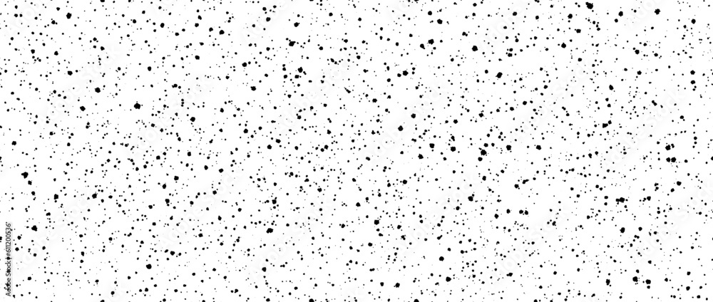 Seamless splashed dots pattern. Black noise grain repeating texture. Particles, splashes, drops, pieces, specks, speckles wallpaper. Random grunge gritty background. Vector backdrop Seamless splashed dots pattern. Black noise grain repeating texture. Particles, splashes, drops, pieces, specks, speckles wallpaper. Random grunge gritty background. Vector backdrop