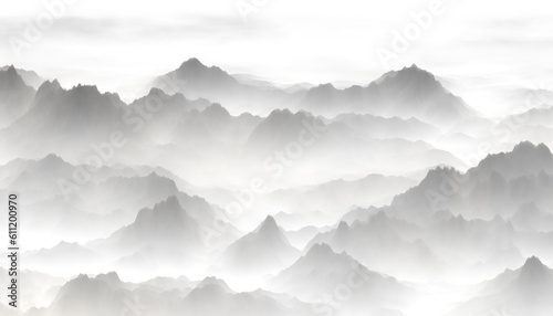 mountains and clouds