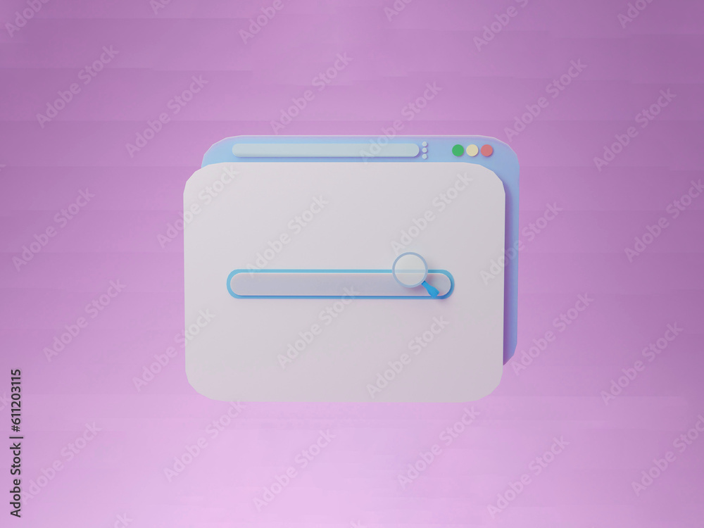 Minimal search bar design on pink pastel background , Blank search bar with magnifying glass ,Online web browser 3d rendering ,abstract search engine Minimal search bar design on pink pastel background , Blank search bar with magnifying glass ,Online web browser 3d rendering ,abstract search engine