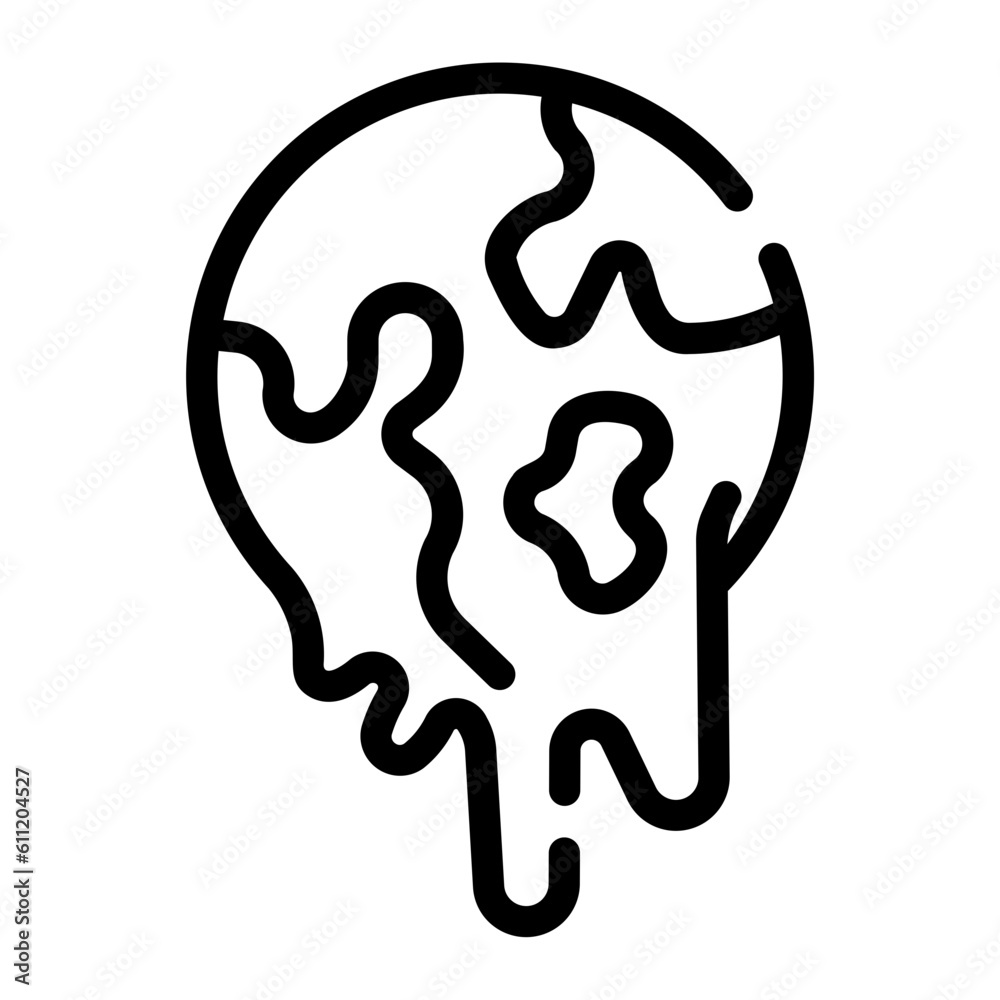 global warming Line Icon global warming Line Icon