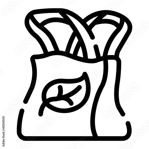 ecologic bag Line Icon
