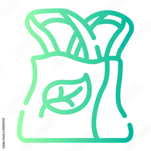 ecologic bag Line Gradient Icon