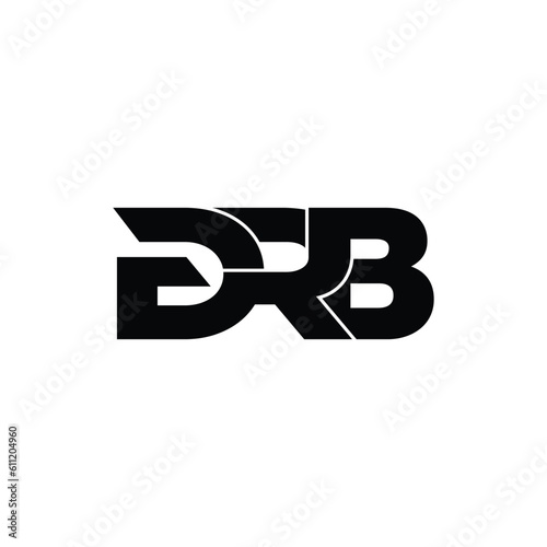 GRB letter monogram logo design vector