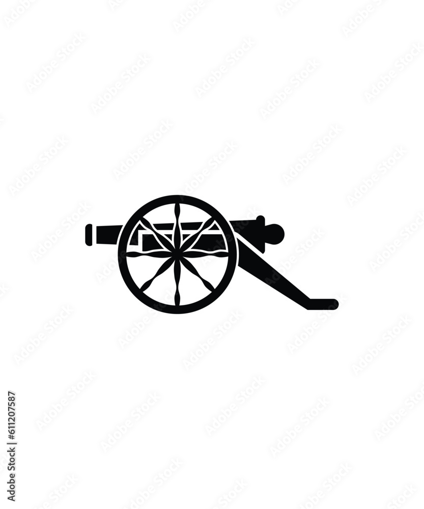 Fototapeta premium old cannon icon, vector best flat icon.