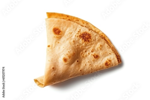 A pita bread with a pocket in the middle. generative AI