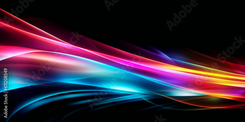 Abstract background with colorful lines, Generative AI