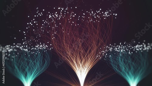 flower fiber optics background with lots spots