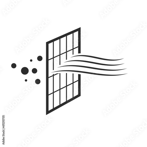 air filter technology icon vector element concept design template