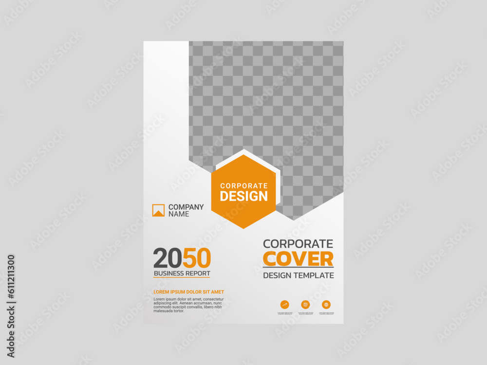 Obraz premium Professional corporate book cover template