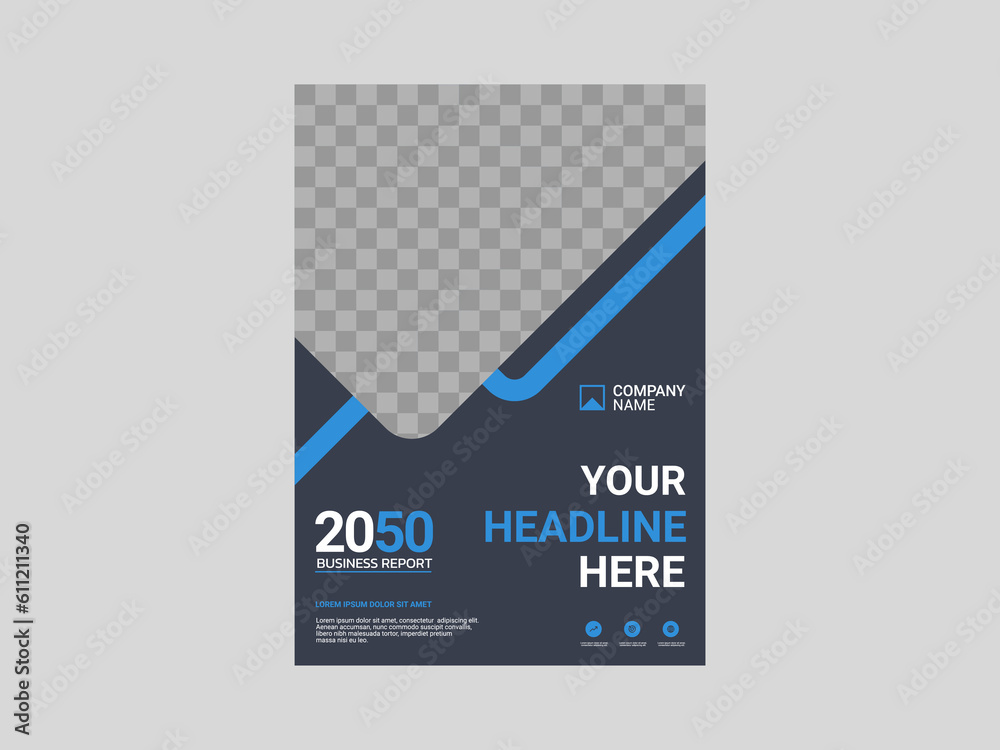 Obraz premium Professional corporate book cover template