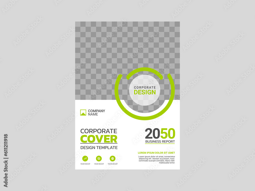 Obraz premium Professional corporate book cover template