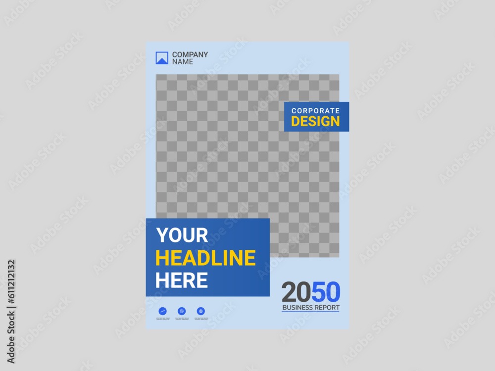 Professional corporate book cover template Professional corporate book cover template