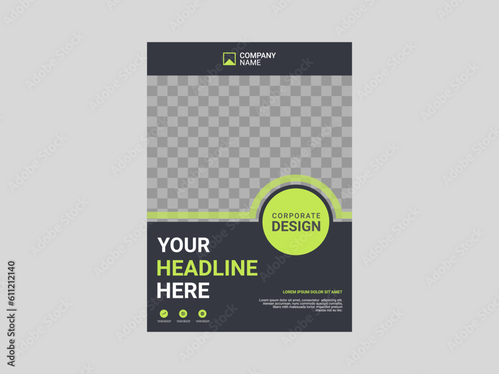 Professional corporate book cover template