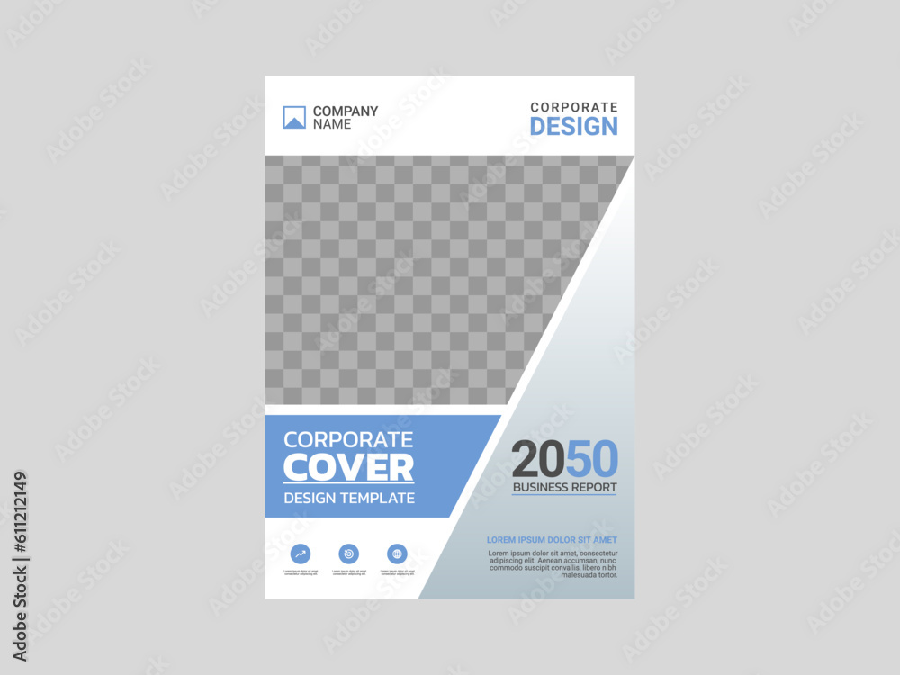 Obraz premium Professional corporate book cover template