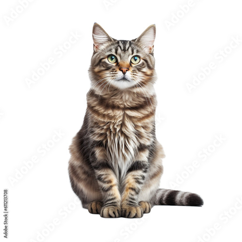 British cat isolated with transparent background.