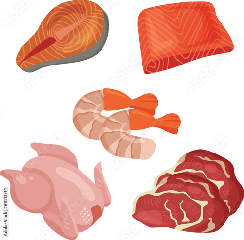 meat and fish ingredients