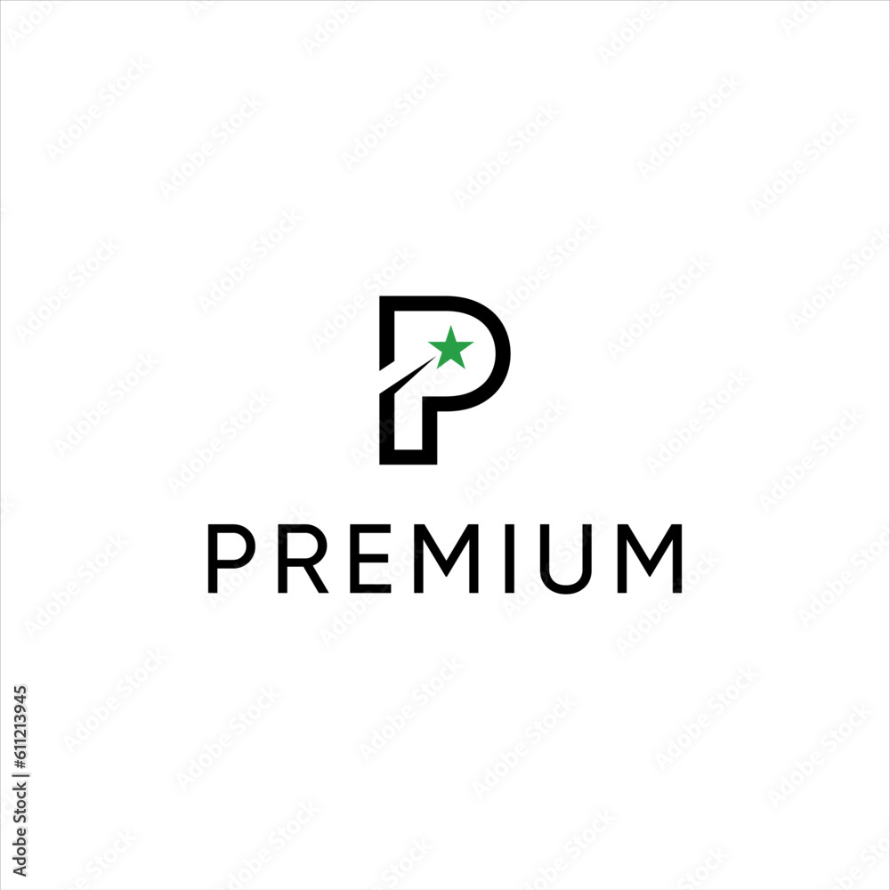 premium logo letter P logo design vector template