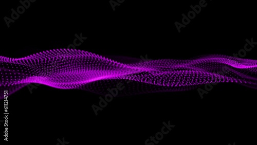 Neon wavy 4K technology motion background