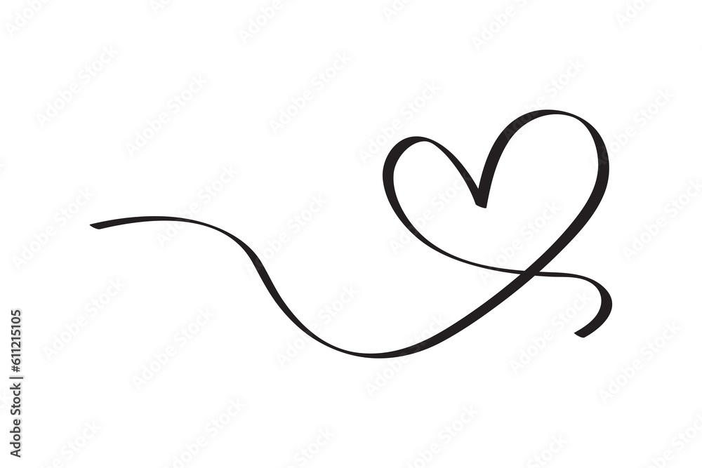 Fototapeta premium Love - Line Art 01 03A