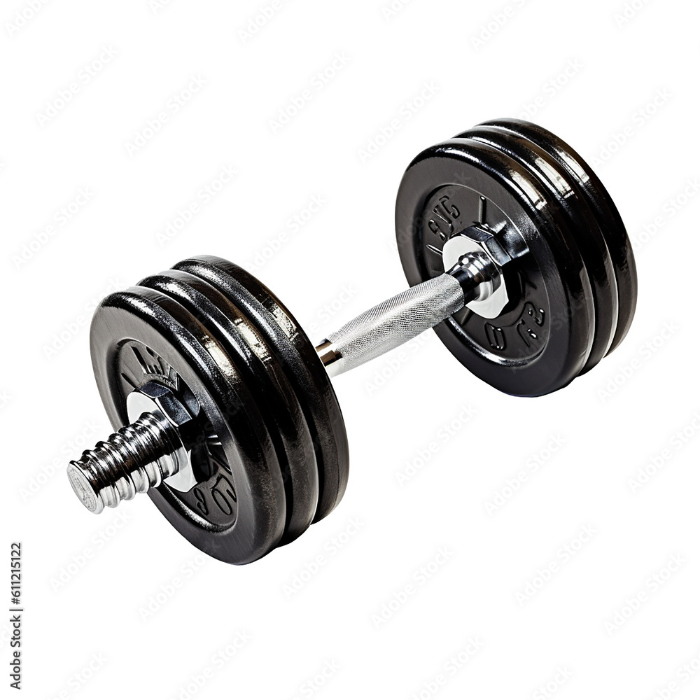 Naklejka premium dumbbell isolated transparent background (generative AI)