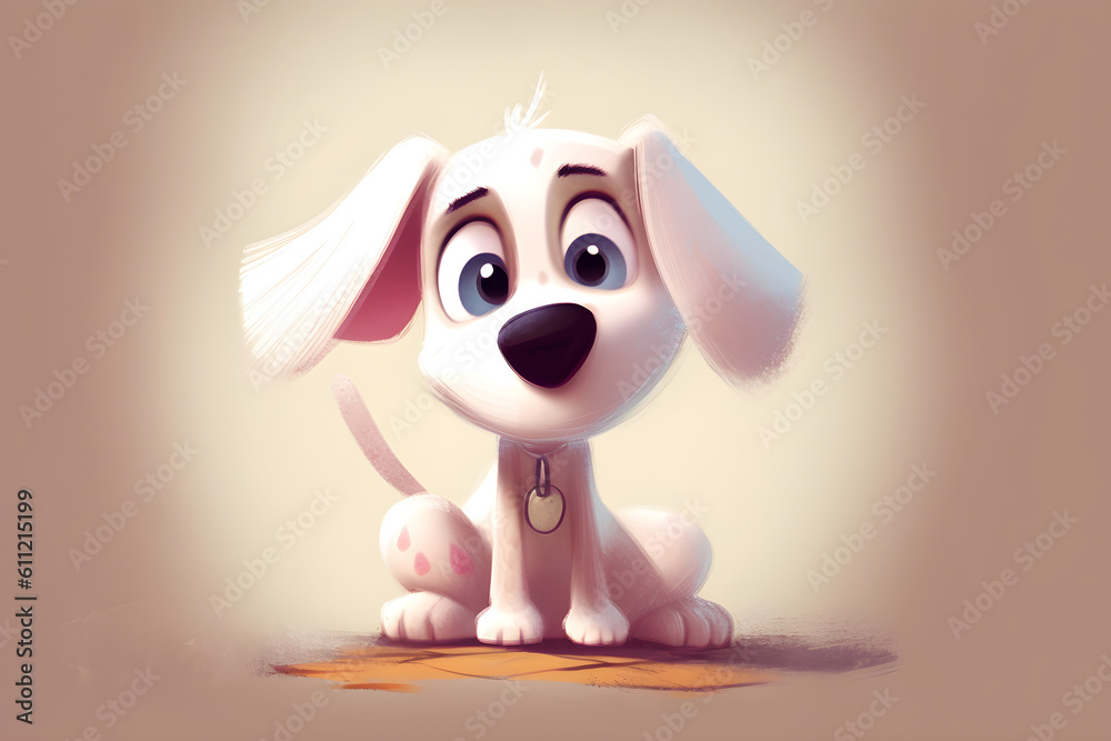 cute dog illustration, Generative AI cute dog illustration, Generative AI