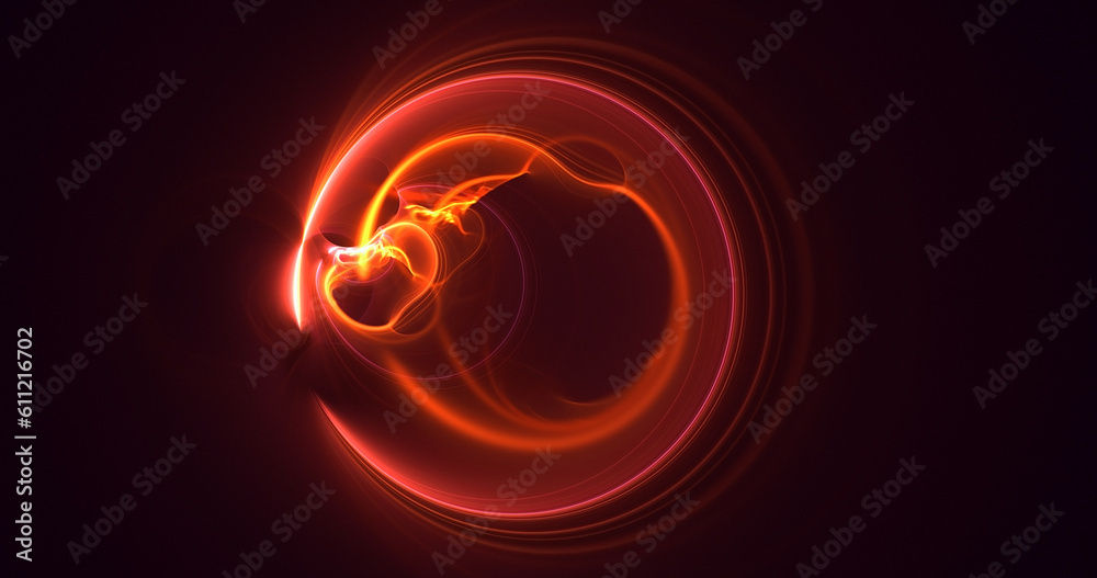 Fototapeta premium 3D rendering abstract round light background