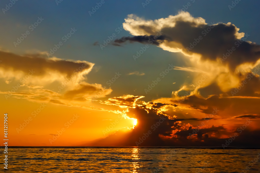 Sonnenuntergang auf Mauritius 