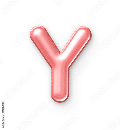 Y Font  Balloon Pink