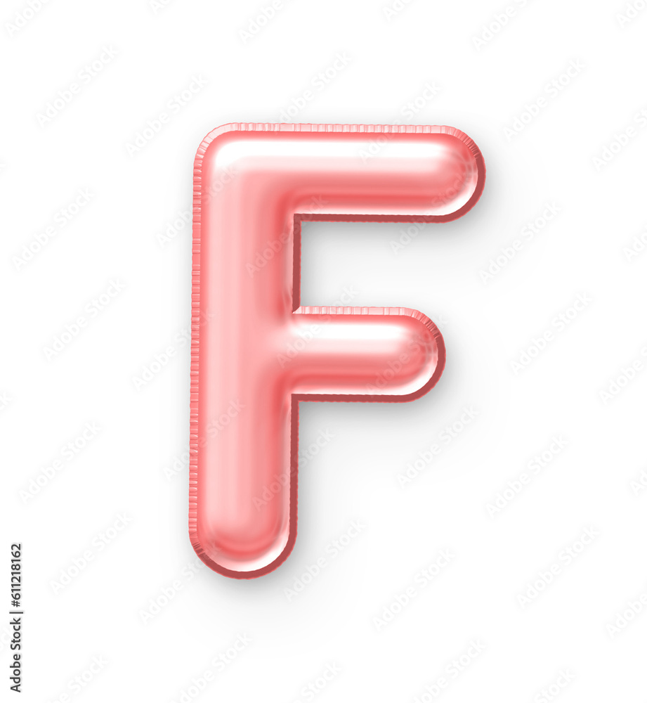 F Font Balloon Pink F Font Balloon Pink