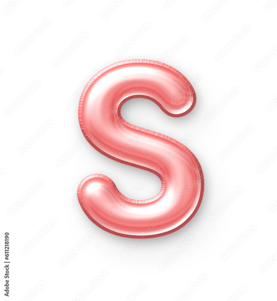 S Font Balloon Pink S Font Balloon Pink