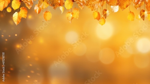 autumn leaves background with generative ai © Daunhijauxx