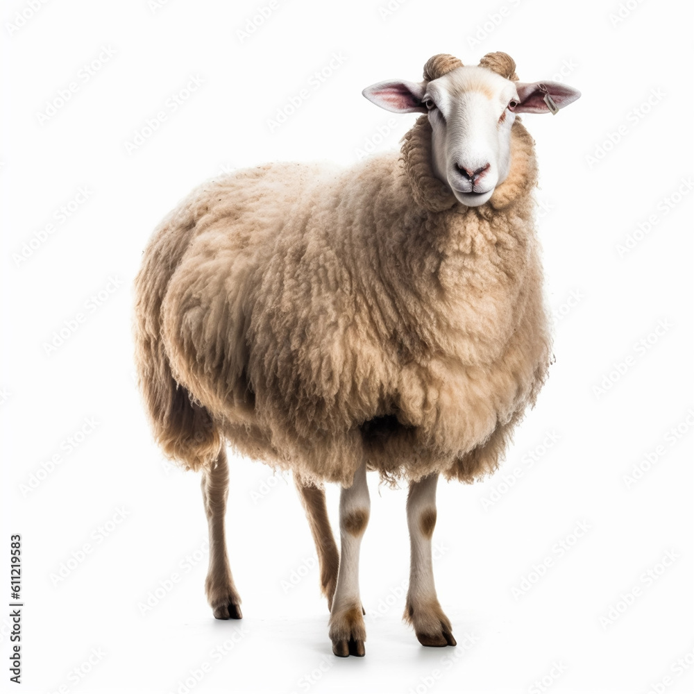 Fototapeta premium sheep isolated on white background