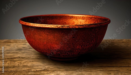 wooden bowl on wooden table © Tomi adi kartika
