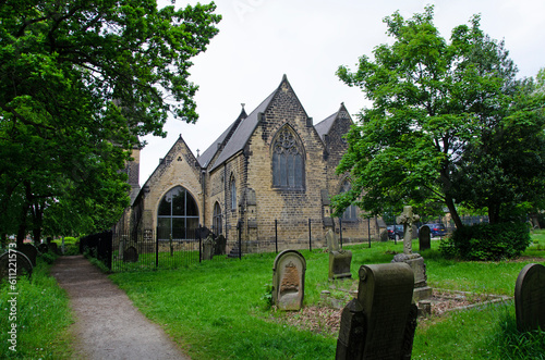 Canvas Print Full frame image of old cemetery