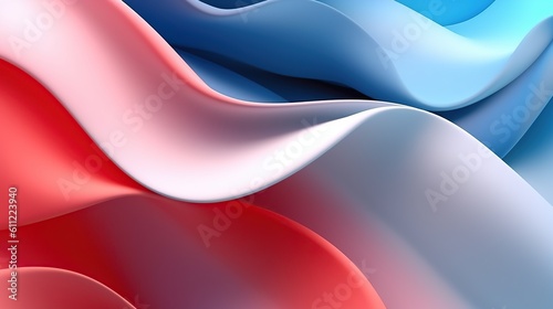 Waves background 3D. Fluid gradient shapes composition Futuristic. Generative AI