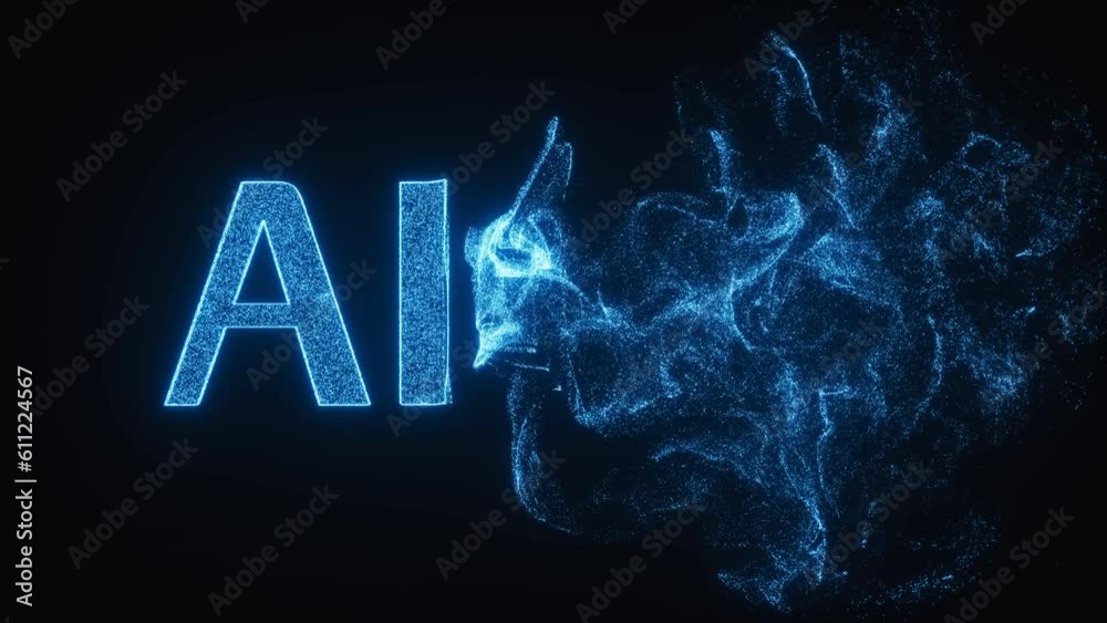 AIGC concept, logo of AIGC, 3d rendering.