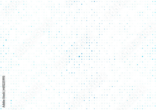 Bright blue small square dots abstract background. Vector design
