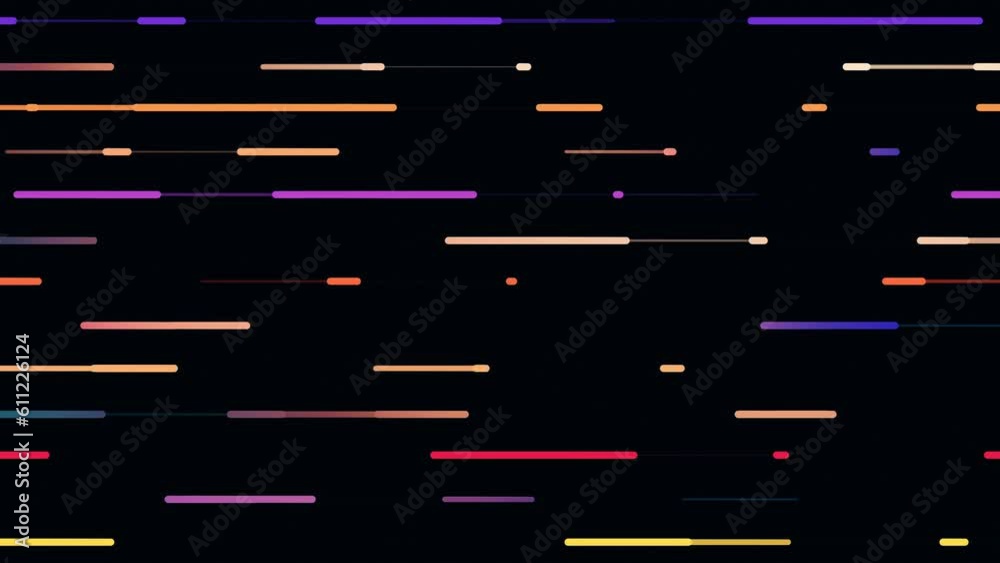 Seamless slow motion geometric animation, slowly colourful stretching lines with liquid effects, 4k loop animated background