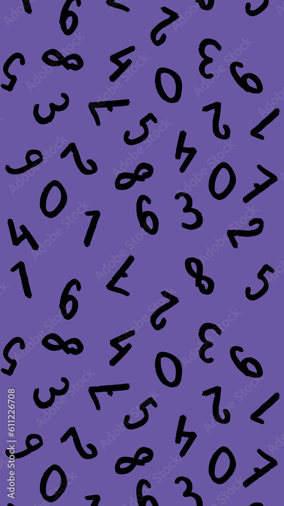 template with the image of keyboard symbols. a set of numbers. Surface template. violet background. Vertical image. template with the image of keyboard symbols. a set of numbers. Surface template. violet background. Vertical image.