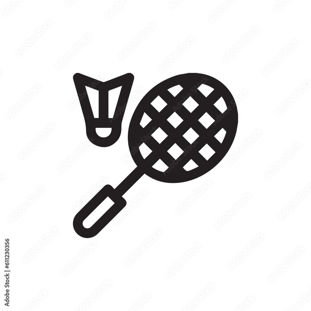 badminton icon vector. linear style sign for mobile concept and web design. badminton symbol illustration. pixel vector graphics - vector. badminton icon vector. linear style sign for mobile concept and web design. badminton symbol illustration. pixel vector graphics - vector.