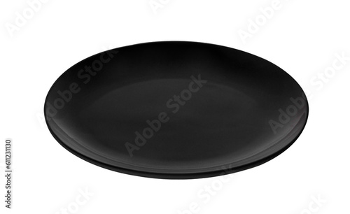 black plate on transparent png
