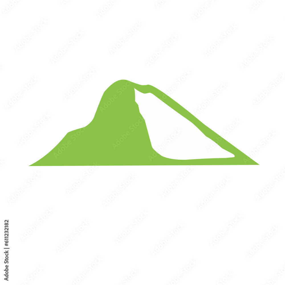 flat style green mountain illustration flat style green mountain illustration