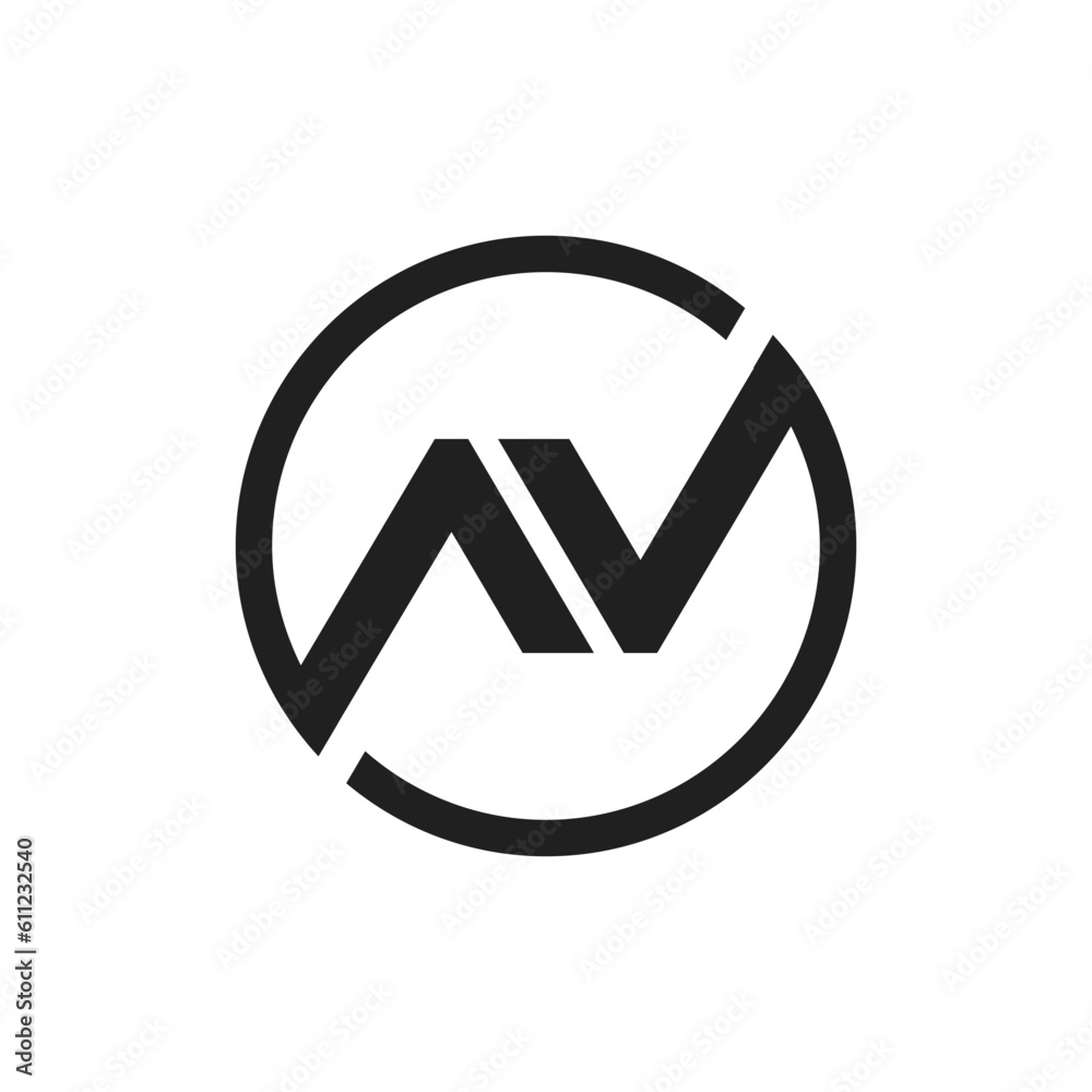 AV monogram logo vector design AV monogram logo vector design